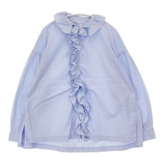 新品未使用✨TOUJOURS トゥジュー デニムフリルシャツ - メルカリ