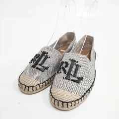 RALPH LAUREN 未使用品 エスパドリーユ サイズ36.5 パンプス ホワイト ブラック レディース ラルフローレン【中古】6-0511M◎のサムネイル