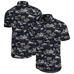 レインスプーナー レディース トップス Tシャツ Mens Reyn Spooner Black Miami Marlins Kekai Performance ButtonUp Shirt Mrlのサムネイル