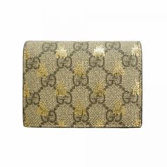 GUCCI グッチ Bee ビー スプリーム コンパクトウォレット／ミニ財布