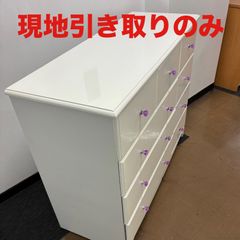 ピンクの7段チェスト☆姫系☆キラキラ金具付き☆取りに来られる方歓迎