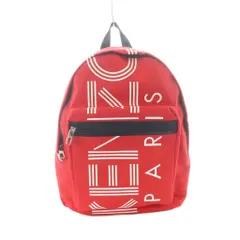 ケンゾー KENZO リュックサック デイパック 赤 レッド ロゴプリント フロントジップポケット /RI ■OSのサムネイル