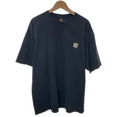 【中古】　Carhartt　Tシャツ　半袖　トップス　クルーネック　ポケT　ロゴT　ブランドロゴ　アメカジ　古着　/7031