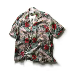 【新品】 RHUDE ／ ルード　アロハシャツ アメリカ製 半袖シャツ レーヨン 半袖 シャツ HAWAIIAN LOGO RAYON SHIRT ハワイアンシャツ オープンカラー ｜ 春夏のサムネイル