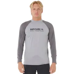 リップカール メンズ トップス シャツ 長袖 Rip Curl Shock UPF LongSleeve Rashguard Mens Grey Marle グレーのサムネイル