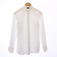 トムフォード TOM FORD ワイシャツ ドレスシャツ 長袖 ホリゾンタル 無地 ワンカラー 39 白 ホワイト /BBのサムネイル