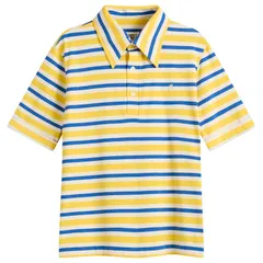 マルタンマルジェラ メンズ トップス ポロシャツ MM6 Maison Margiela Stripe Polo Shirt YellowBlueOff White オフホワイトのサムネイル