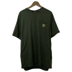 【中古】　Carhartt　Tシャツ　半袖　トップス　クルーネック　無地　ポケT　胸ポケット　ワンポイント　オーバーサイズ　アメカジ　古着　/7031
