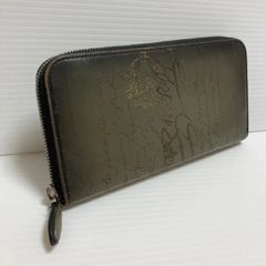 【袋付き】ベルルッティ 長財布 ラウンド カリグラフィー レザー カーキ系 袋付き】ベルルッティ 長財布 ラウンド カリグラフィー レザー カーキ