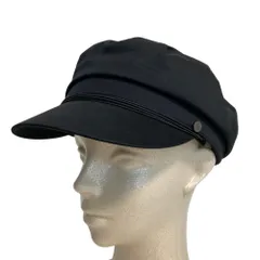 未使用 Chapeau d' O シャポードオー Satin Over Marine Cas キャスケット 帽子 57.5cm ブラック レディース 古着 中古 USED
