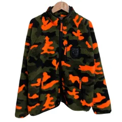 美品 DOUBLE STANDARD CLOTHING ダブルスタンダードクロージング カモフラ フリースジャケット サイズF カーキ オレンジ レディース 古着 中古 USEDのサムネイル