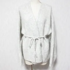 美品 TRICOTS JEAN MARC トリコットジャンマルク ニットカーディガン CESAME-RP ライトグレー レディース 古着 中古 USEDのサムネイル