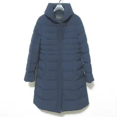 良品 sunauna スーナウーナ フリルダウンコート 545-99009 サイズ36 ネイビー レディース 古着 中古 USEDのサムネイル