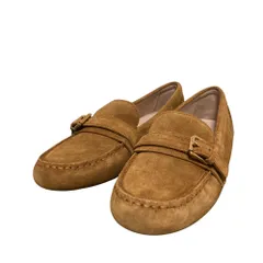 美品 Cole Haan コールハーン アイリーン バックル ドライバー スエード ドライビングシューズ ローファー 7B 約24cm ブラウン レディース 古着 中古 USEDのサムネイル