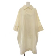 TOUJOURS トゥジュー ホワイト シャツワンピース 長袖 ロング丈 - メルカリ