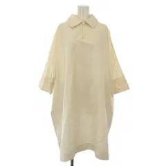 トゥジュー TOUJOURS シャツワンピース 半袖 ロング シルク混 F ホワイト /TKのサムネイル