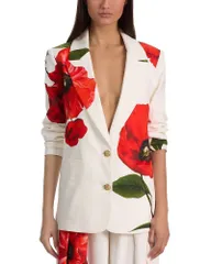 アリスアンドオリビア レディース アウター ジャケット・ブルゾン ブレザー Alice and Olivia Elna Slim Long Blazer Summer Poppyのサムネイル