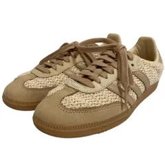 新品同様 adidas Originals アディダスオリジナルス Samba OG サンバ OG ニット スニーカー JR9446 22.5cm ベージュ レディース 古着 中古 USED