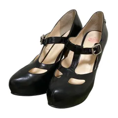 良品 Vivienne Westwood ヴィヴィアンウエストウッド レザー ストラップ パンプス サイズ38 約24cm ブラック レディース 古着 中古 USEDのサムネイル