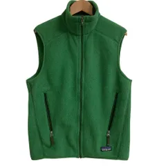 良品 patagonia パタゴニア シンチラ フリースベスト 25184 サイズXS グリーン メンズ 古着 中古 USED