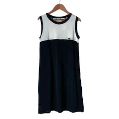 未使用 MARY QUANT マリークワント メッシュ バイカラー ニットワンピース M ブラック ホワイト レディース 古着 中古 USEDのサムネイル