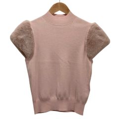 lumignon ルミニョン Houndstooth fur knit top - メルカリ