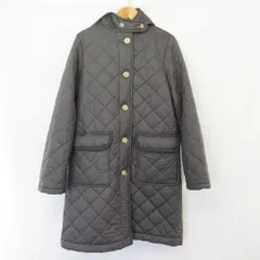 良品 Traditional Weatherwear トラディショナルウェザーウェア GRANGE 裏ボア フーデッド キルティングコート サイズ38 グレー レディース 古着 中古 USEDのサムネイル