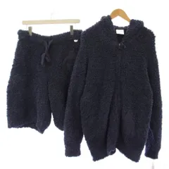 ジェラートピケオム GELATO PIQUE HOMME 24AW PIQUE MONSTER ルームウェア パジャマ セットアップ 上下 パーカー ジャケット 長袖 ジップアップ ハーフパンツ L 紺 PMNT244039 PMNP244040 /BMのサムネイル