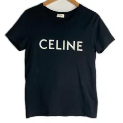 CELINE セリーヌ フロントロゴ クラシックロゴ クルーネック半袖シャツ Sサイズ レディース 2X314916G ブラックのサムネイル