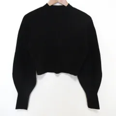 美品 22AW ALLSAINTS オールセインツ DIMIA JUMPER ショート丈 長袖 クロップドニット セーター XS ブラック レディース 古着 中古 USEDのサムネイル