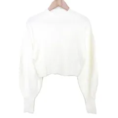 美品 22AW ALLSAINTS オールセインツ DIMIA JUMPER ショート丈 長袖 クロップドニット セーター XS アイボリー レディース 古着 中古 USEDのサムネイル