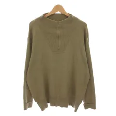 マーガレットハウエル MHL. VINTAGE DRY COTTON ニット セーター ハーフジップ 長袖 L カーキ 5964160503 /YMのサムネイル