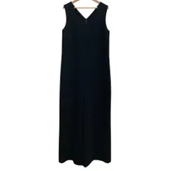 美品 23SS Theory セオリー クラシッククレープ Ｖネックフレアノースリーブジャンプスーツ サイズM ブラック レディース 古着 中古 USEDのサムネイル