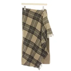 マックスマーラ ウィークエンドライン MAX MARA WEEKEND LINE ラップスカート ロング ウール 36 ベージュ 茶色 黒 チェック フリンジ 510604036 /YMのサムネイル