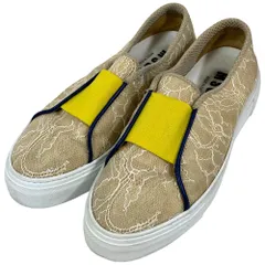 良品 MSGM エムエスジーエム レース スリッポン スニーカー サイズ37 約23.5cm ベージュ レディース 古着 中古 USEDのサムネイル