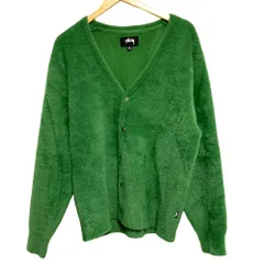 美品 24SS STUSSY ステューシー STUSSY SHAGGY CARDIGAN KELLY シャギーカーディガン Mサイズ グリーン メンズ 古着 中古 USEDのサムネイル