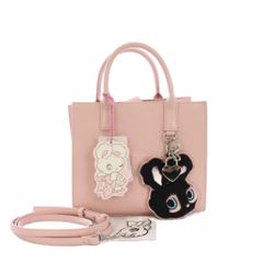 파퍼 furfur foxy illustrations 25AW 미러 첨부 스퀘어 토트 백 숄더백 2WAY 핑크 RWGB255535 /KH