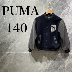 PUMA レディース M ネイビー トラックジャケット ロゴ刺繍 古着