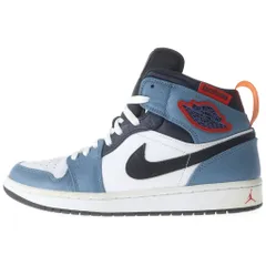NIKE (ナイキ) ×FACETASM Air Jordan 1 Mid White/Navy CU2802-100 ×ファセッタズム エアジョーダン1 ミッド ハイカットスニーカー シューズ US11/29.0cm ホワイト/ネイビー