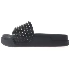 CHRISTIAN LOUBOUTIN (クリスチャンルブタン) POOL FUN FLAT CALF プールファンフラットカーフ スタッズサンダル ブラック #41.5 1201293のサムネイル