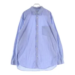 COMME des GARCONS SHIRT (コムデギャルソンシャツ) 19AW FOREVER フランス製 ストライプ切替デザイン コットン長袖シャツ ブルー CDGS2OFXのサムネイル