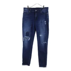 AKM (エーケーエム) 22SS PATCH WORK 5 POCKET PANTS ダメージ加工 スキニーデニムパンツ インディゴ CNU171のサムネイル