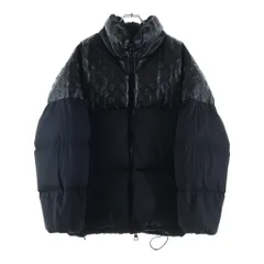 LOUIS VUITTON (ルイヴィトン) モノグラムラムレザー切り替え オーバーサイズパッファージップアップ ダウンジャケット HPB80ERSC ブラックのサムネイル