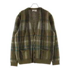 CELINE (セリーヌ) 20AW BRUSHED MOHAIR CHECK CARDIGAN ブラッシュドモヘア チェックカーディガン グリーン 2A32J204Lのサムネイル
