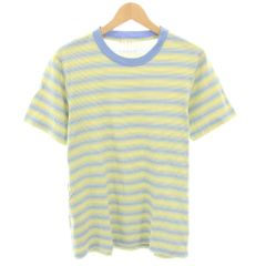 t*n様 Malo マーロ 半袖ニット 48サイズ（M相当）アイボリー系 イタリ 美品 malo マーロ メンズ 半袖 ニット 水色 夏服 夏 XL ボーダー