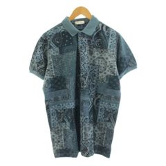 ETRO エトロ メンズ 半袖ポロシャツ XL ブルー ペイズリー - メルカリ