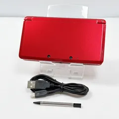 ニンテンドー 3DS メタリックレッド 外装美品 遊べるセット 動作確認済み ds 3ds 3DS 任天堂 管理番号M1928