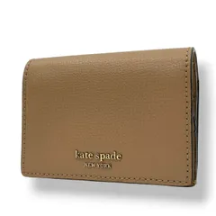 【美品】 ケイトスペード Kate Spade カードケース パスケース コインケース 小銭入れ レザー 本革 ベージュ ゴールド金具 コンパクトウォレット 定期入れ ミニ財布 クラシック エレガント ビンテージ 上品 定番 人気 希少 アイテム M2