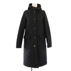 トラディショナルウェザーウェア Traditional Weatherwear 撥水加工キルティングコート 中綿 アウター ロング丈 フード ワンカラー 34 黒 ブラック L182APQCO0147H /BBのサムネイル
