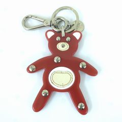 良品 PRADA プラダ テディベア キーホルダー ビジュー ピンク チャーム
